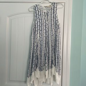 Altar’s State White, Blue accent dress